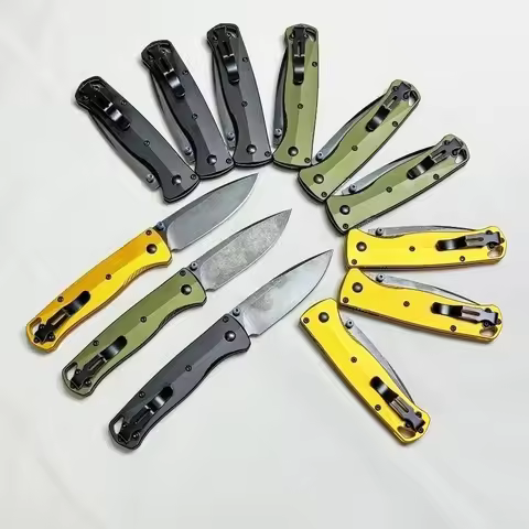 BM 533BK-2 Aluminum Folding Knife with D2 Steel Blade Multi-functional Cutting Knife for Survival Em