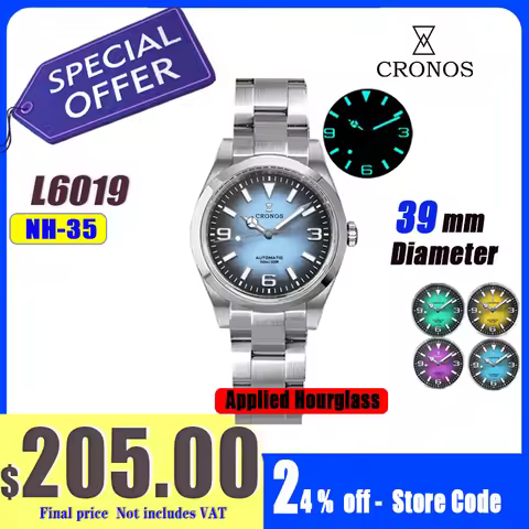 Cronos Luxury Men Watches 36mm Explore Climbing Series Couples Sport Watch NH35 PT5000Unisex Automat