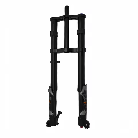 KKE 600MM/660MM Double Shoulder Inverted Front Fork 20 Inch for Snow Fat Bike Straight Tube Oil Spri