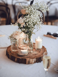 1個木質圓形杯墊,裝飾性蠟燭座,15*15cm木片組合婚禮桌中飾品,適合婚禮晚宴蠟燭展示,diy木質片裝飾,手繪木質片繪畫材料,適用於自然風格裝飾,蠟燭座或兒童diy藝術板