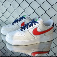 [R-MAN] Nike Air Force 1 '07 Snake Pattern Red White Blue AF1 Women's Shoes DV1493-161