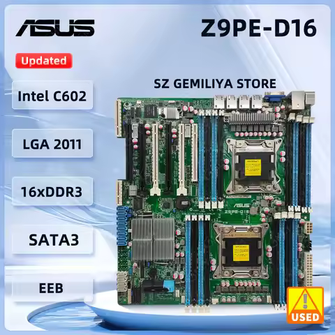 ASUS Z9PE-D16 Server Motherboard Intel C602 Socket 2011DDR3 512GB 6×PCI-E X16 support E5-2600/E5-260