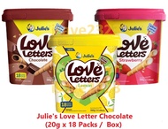 [HALAL] Julie's Love Letter (20g x 18 Packs / Box) - Chocolate / Strawberry / Lemon