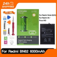 AAAA BN62 Battery For Xiaomi POCO M3 / Redmi 9T Note 9 4G BN62 Mobile Phone Replacement Battery