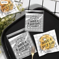 UMTTER 100Pcs Candy Gift Bags, Have A Nice Day Party Decor OPP Self Adhesive Pouch, Package Supplies