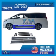 Toyota Alphard Vellfire AH30 ANH30 AGH30 2015-2023 Side Skirt Door Panel Modellista Bodykit Chrome G