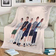 (Multi size available in stock)  The Office Dream Team Custom Flannel Throw Blanket Personalized Blankets for Sofa Gift Customized DIY Print on Demand  (Free personalized design available)