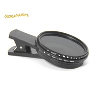 52mm Phone ND Filter ND2 to ND400 Clip-on Variable Neutral Density Filter for Phone Mobile Smart Pho