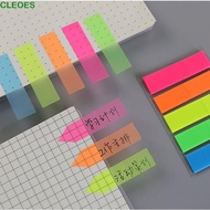 CLEOES Fluorescent Memo Pad Fluorescent Paper Memo Sticker Paper Memo Flags Colored Memo Pad
