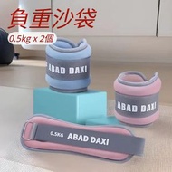 全城熱賣 - A9- (0.5kg *2個) 鐵砂負重沙袋 手腕負重沙袋 腳腕沙袋 健身沙袋 塑形沙袋