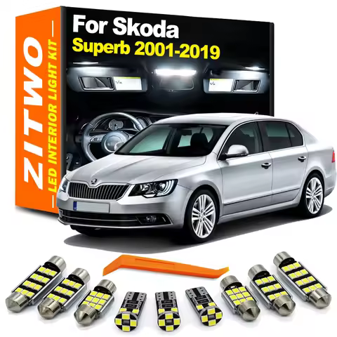 ZITWO LED Interior Light Bulb Kit For Skoda Superb MK1 MK2 MK3 I II III 3U 3U4 3T 3T4 3T5 3V 3V3 3V5
