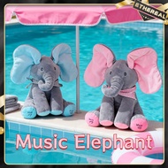 Music Elephant Plush Toy with Moving Ears Gajah Muzik Gajah Menyanyi Menggerakkan Mainan Elektrik