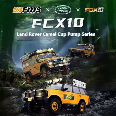 New FMS 1/10 Camel Cup Land Rover Official Authorized Simulation RC Remote Control Climbing Car 1-10