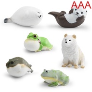 Simulated Wild Animal Model - Tree Frog Clown Frog Otter Seal Puffer Fish Civet Cat Decorative Ornam