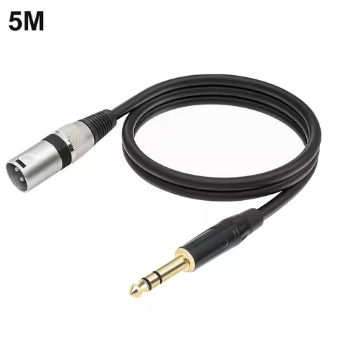 1/2/3/5/10M 1/4 Inch To XLR Cable 6.35mm Plug To 3 Pin XLR Male Cable 1/4 Inch Jack To XLR Male Cabl