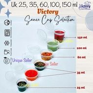 Thinwall Cup 25ml 35ml 60ml 100ml contents 50 sets & 150ml contents 25 sets Thinwall Sauce Cup 150 M