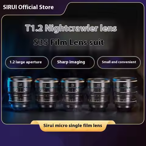 SIRUI Night Walker 16mm 24mm 35mm 55mm 75mm T1.2 S35 Cine Lens APS-C Large For Sony E Fuji X Canon R