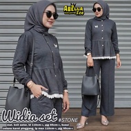WIDIA SET/SETELAN BLOUSE WANITA JUMBO/KNIT ASTER LD 110 CM FIT XXL