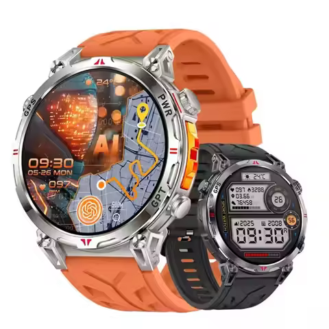 Men KC93 Smart Watch 1.56inch AMOLED GPS Positioning Outdoors Sports Fitness Tracker Bluetooth Calli