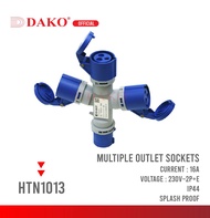 ปลั๊กกระจายไฟเข้า 1 ออก 3 230V 2P+E IP44 16A และ 32A DAKO HTN-1013