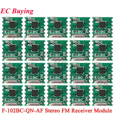 20Pcs/1pc F-102BC-QN-AF Stereo FM Receiver Module Silicon SI4702 Chip TJ-FL102BC-V1.5 Radio Board MP