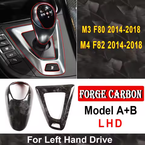 Carbon Fiber Gear Shift Knob Cover Gearshift Shifter Sticker For BMW M2 F87 M3 F80 M4 F82 M5 F83 F10