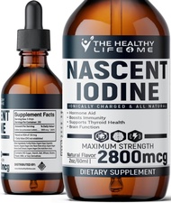 Nascent Iodine Organic | 2800mcg | Potassium Iodide | Iodine Supplement | Iodine Drops | Vegan | Cle