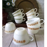 Corelle Pyrex Vintage Butterfly Gold Spring Blossom Cup & Saucer