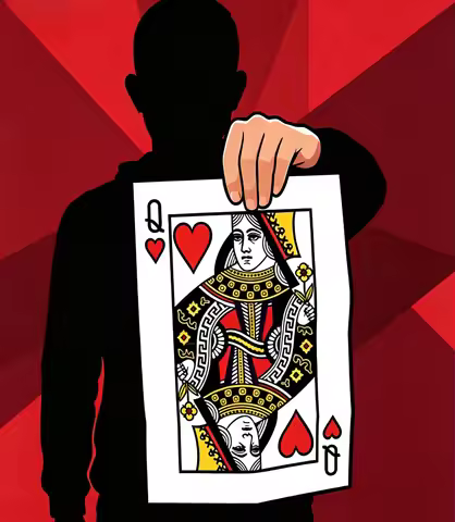 Jumbo Poker Q Card Magic Trick – Broken Card Restores Visually, Stage & Close-Up Magic Prop for Magi