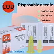 10/50pcs Beauty needle 34G1.5mm 34G2.5mm 34G4mm Sterile Hypodermic Needle Beauty Tools Local sellers