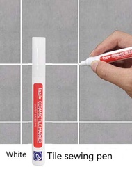 1 件防水磁磚填縫筆適用於廚房、浴室牆地磚縫隙換色與修復