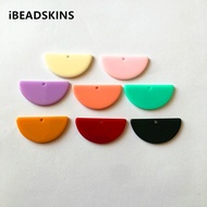New arrival! 30x15mm100pcslot acrylic semicircle-shape charms for stud earringsearrings accessoriesEarring parts DIY