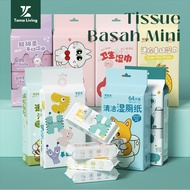 Tama LIVING Mini Travel Wet Tissue Wet Tissue Folding Tissue Wet Tissue Travel Tissue
