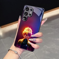 Demon Slayer Agatsuma Zenitsu (9) Glass Phone Case Glass for Samsung Galaxy S22 S23 S24 S25 Ultra Pl
