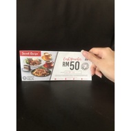 free shipping Secret recipe 2 piece Rm50 cash voucher worth RM100