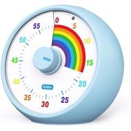 Kids Time Management Tools Countdown Timer Rainbow Pattern Kitchen Office Visual Timer with Silent O