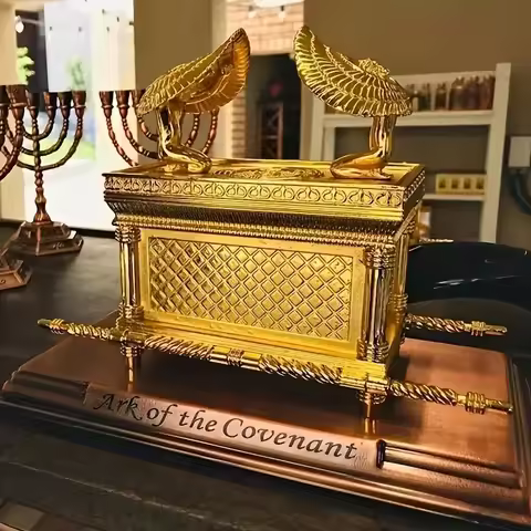 Statue Covenant Ark Gilded Copper Brackets Jerusalem Reproduction Jewish Statue Testimony Jewish Gif