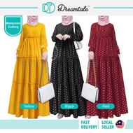 [Clearance] Dreamtale Aiyana Muslimah Wear Polka Dot Elegant Muslimah Dress Maxi Dress Abaya Jubah Muslimah Muslim Dress Baju Wanita Baju Melayu WCO071