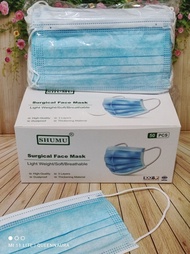 [1 box 50 Pcs ] SHUMU Masker Disposable Non Medis 3 Ply Isi 50 Pcs - Masker Non Medis 3 layer - MASK 3 PLY EARLOOP