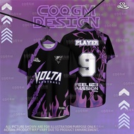 Purple Futsal Football Jersey Custom Name Volta Jersey Thailand Virus Retro Collar Jersey