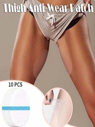 10 件裝防擦傷大腿和小腿粘氨纖維襯裡 - 隱形身體膠帶,無覆蓋彈性,為女性提供舒適保護