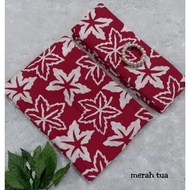 MERAH Red Color Sogan Stamped batik Fabric- batik Fabric - Metered batik Fabric - premium batik Fabric - premium Metered batik Fabric - Pekalongan batik Fabric- Sogan batik Fabric