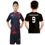 BAJU BOLA ANAK ANAK SABLON NAMA + NOMOR UMUR 6 7 8 9 10 11 12 13 TAHUN / KOSTUM BOLA ANAK SD Murah /