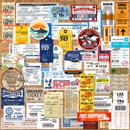 10.29 Airline Boarding Pass Ticket Case Sticker Suitcase Luggage Sticker Retro Waterproof Card Skate