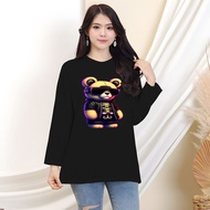 Women's Long Sleeve Oversized T-shirt/Women's Streetwear Oversized Long Sleeve Distro T-shirt