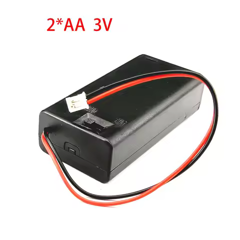 AA Battery Holder 2AA Box With Switch With Cover With PH2.0 Terminal 2AA Battery Box AA Battery Stor