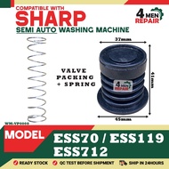 ESS70 / ESS119 / ESS712 VALVE PACKING + SPRING SEMI-AUTO COOMPATIBLE WITH SHARP WASHING MACHINE DRAI