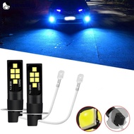 QUENNA 2Pcs LED Bulb 3030 12SMD 6000K White H3 Car Fog Light DRL Brake Driving Lamp U6W7