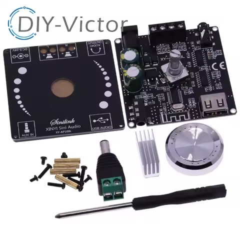 XY-AP100L 100W X 2 Bluetooth 5.0 Stereo Amplifier Board HIFI 2.0 AUX USB Sound Card Digital Power Am