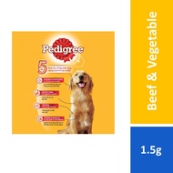 Pedigree Dog Dry Food Adult Beef & Vegetable Flavour 1.5Kg Dog Food